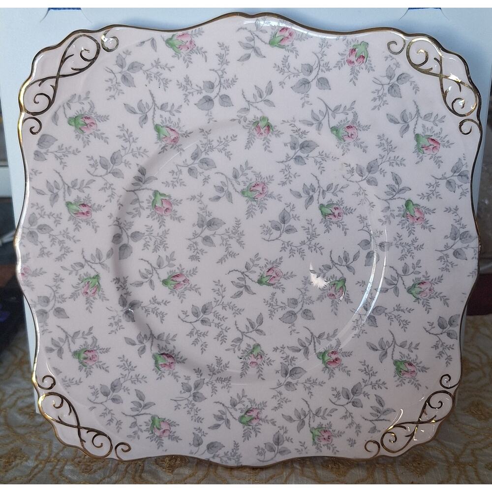 Tuscan Fine China Cookie Plate English Bone China Gold Gilded Vintage